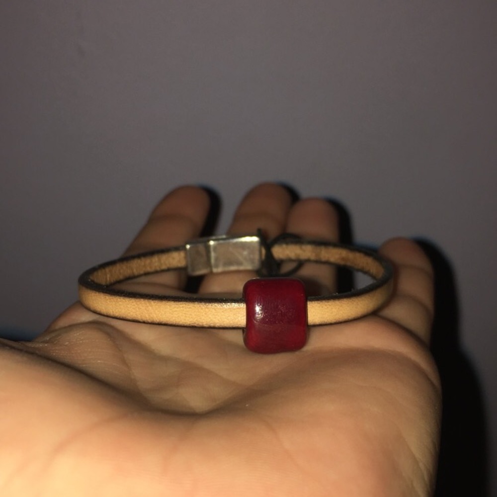 Bracelet with red stone/bead